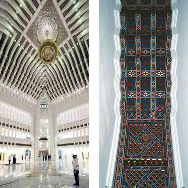 The atrium of the Diwan al-Amiri – with permission – Copyright / Guido Bergmann –Bundesregierung together with a detail between the ribs