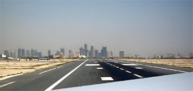 Skyline of the New District of Doha from the airport