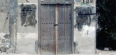 A simply patterned door