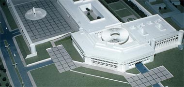 Aerial view of the first stage model of the first Doha Palace extension project