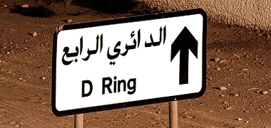 Directional road sign