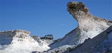 Typical rock structures in the west of the country
