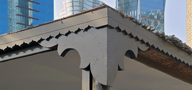 Corner detail of an external prayer area in the New District of Doha – courtesy of Fadi Hassen