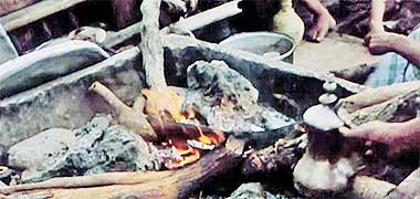 The dhow&rsquo;s cooking fire – developed from a video on YouTube