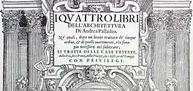 A detail of a page from Palladio’s ‘The Four Books of Architecture’