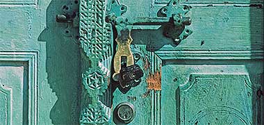 The lock on an old door, Doha, 1972