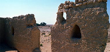 A mud construction at Imsaimeer, December 1977