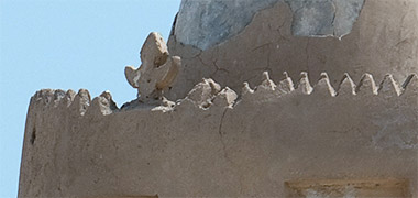 A detail at the top of the manara at al Dhakhira