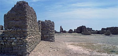 Detail of a mud brick wall, May 1980