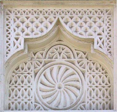 Detail of a three-dimensional treatement of plasterwork