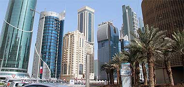 A view within the New District of Doha illustrating something of building density and characer – with permission from Noah Scalin on Flickr