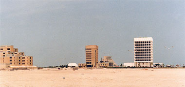 A more detailed view looking north-east across the NDOD showing the first developments