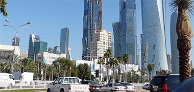 A general view within the business district of the NDOD