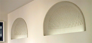 Internal view of window openings in a new residential building