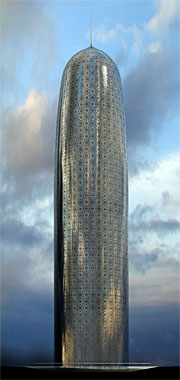 A view of the model of the project with the permission of Ateliers Jean Nouvel, copyright for the model, Gaston Bergeret