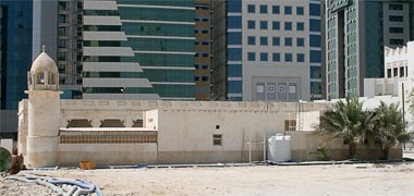 An old mosque built in the traditional style in Doha