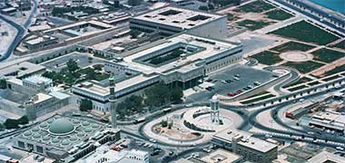 Landscaping works to the Diwan al-Amiri complex looking north, 1972
