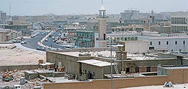Looking east from the parking area in front of the Diwan al-Amiri, 1973