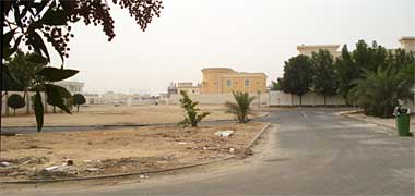 View towards the opening of a cul-de-sac