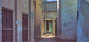 View along a small sikka in Doha