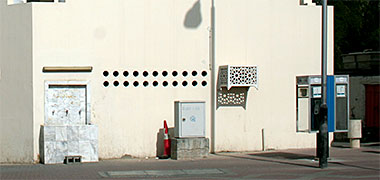 A mixture of street furniture