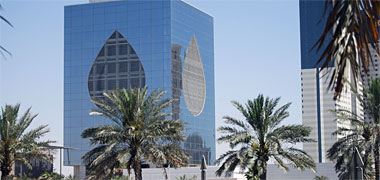 Patterning in the façade of a new building