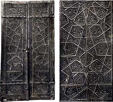 A fourteenth century Turkish door and its central panels – with the permission of Roger Burrows