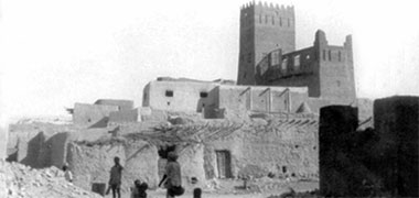 The fortified building at Umm Salal Muhammad, taken in 1956 – source for the minute forgotten