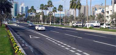 Tyre marks on the Corniche